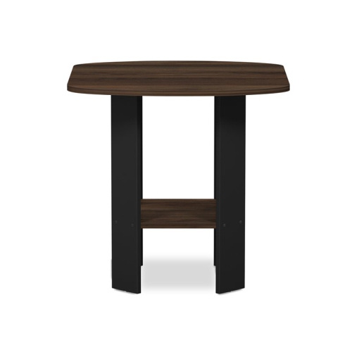 Furinno Engineered Wood Simple Design End Table in Columbia Walnut/Black