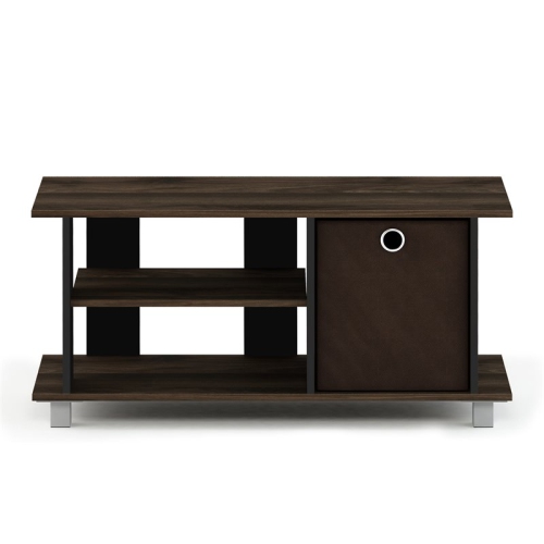 Furinno Wood Simplistic TV Entertainment Center for TV up to 32" in Walnut