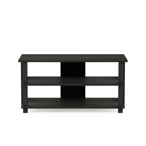 Furinno Sully Engineered Wood 3-Tier TV Stand for TV up to 32" in Espresso/Black