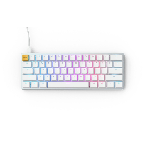 GLORIOUS  Gmmk 60% Ice Mechanical Keyboard -Gateron Brown In White Great keyboard