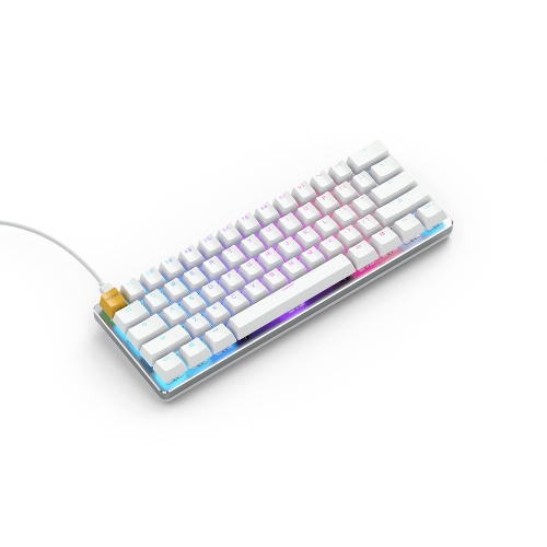 Glorious GMMK 60% White Ice Mechanical Keyboard -Gateron Brown