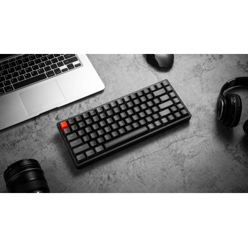Keychron K2 V2 RGB Wireless Mechanical Gaming Keyboard – 75% Layout, Gateron Red Switches – Compatible with Windows, macOS, Linux & Android, Black