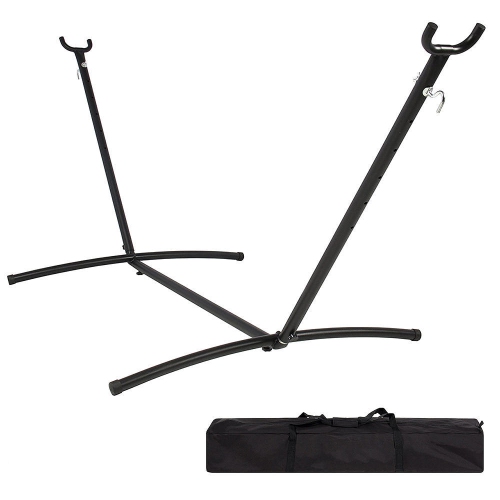 Hamac double Red 9ft avec support en acier peu encombrant, hamac de camping grande capacité de 440 lb