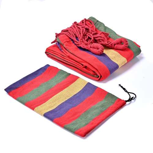 Hamac double Red 9ft avec support en acier peu encombrant, hamac de camping grande capacité de 440 lb