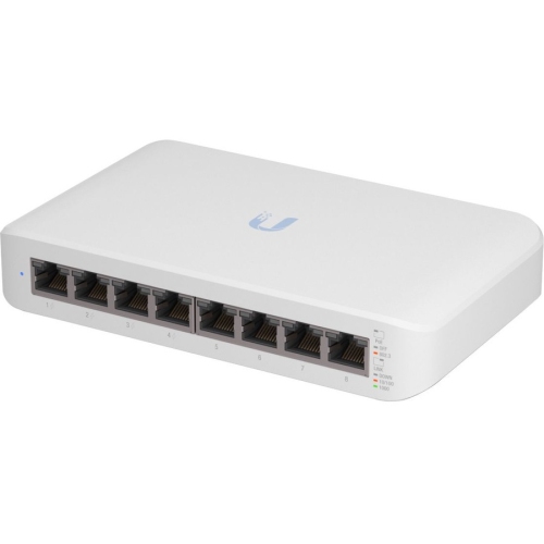 Ubiquiti UniFi Switch Lite Managed 8-port Gigabit Ethernet Switch with 4-port Auto-Sensing 802.3at PoE+ - White