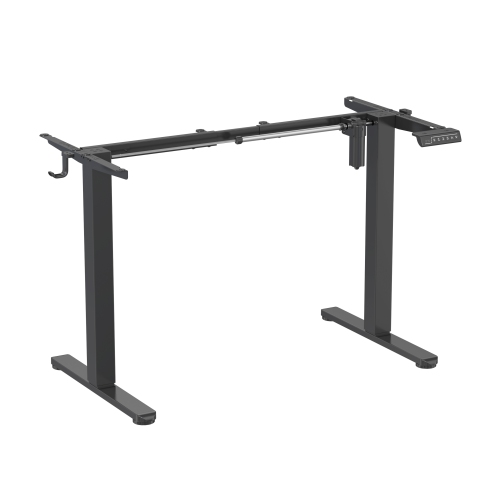Uplite Electric Stand Up Desk Frame, Height & Width Adjustable Ergonomic Sit Standing Workstation Base, Motorized Heavy Duty Black Table Frame