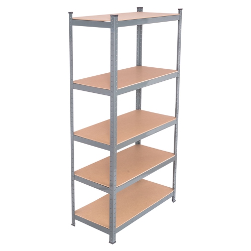 Gymax 72'' Heavy Duty Steel 5 Level Garage Shelf Metal Storage Adjustable Shelves Unit