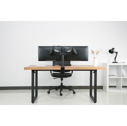 Uplite Ergonomic Height Adjustable Stand Gas Spring Dual LCD Monitor Desk Mount Articulating Arm for 2 Screen up to 32"