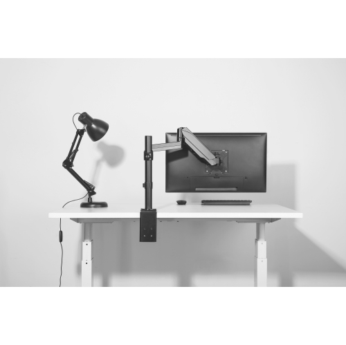 Uplite Ergonomic Height Adjustable Stand Gas Spring Dual LCD Monitor Desk Mount Articulating Arm for 1 Screen up to 32"