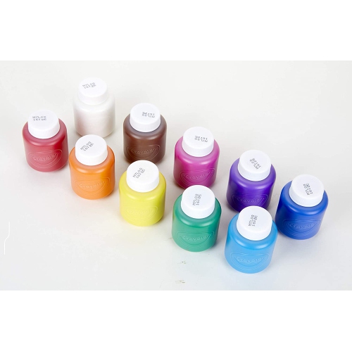 Crayola Washable Kids Paint Classic Colors 10-Count - 59mL / 2 fl oz [Toys, Ages 3+]