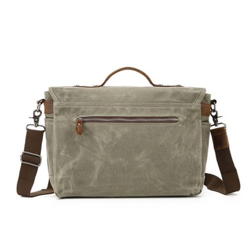 Sac messager de Spliurg’d pour portable. Grand sac à bandoulière étanche Vintage avec garnitures en cuir véritable - Beige