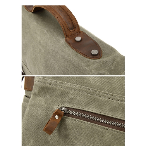 Sac messager de Spliurg’d pour portable. Grand sac à bandoulière étanche Vintage avec garnitures en cuir véritable - Beige