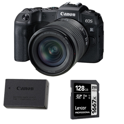 Canon EOS RP 24-105mm STM f4-7.1 + LP-E17 Batt + 128GB 1667X SD
