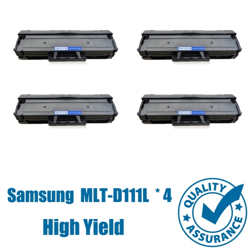 Printer Pro™ 4 Pack Samsung MLT-D111L Black Toner Cartridge-Samsung Printer M2020/M2070