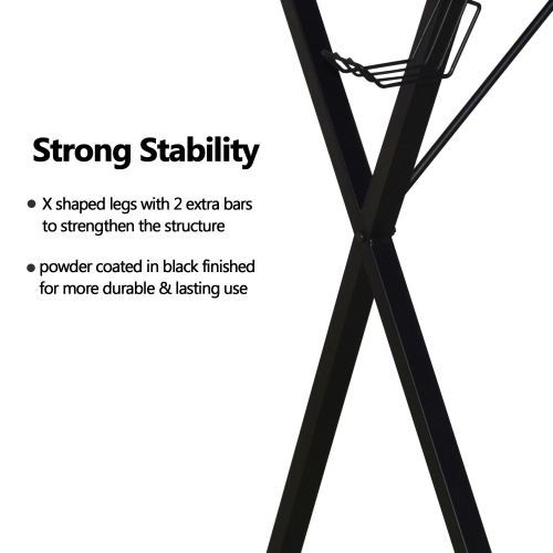 X shaped Computer Desk Gaming Desk Table with Bulit-in Monitor Stand, Hook and Cup Holder, 2 Audio Baskets