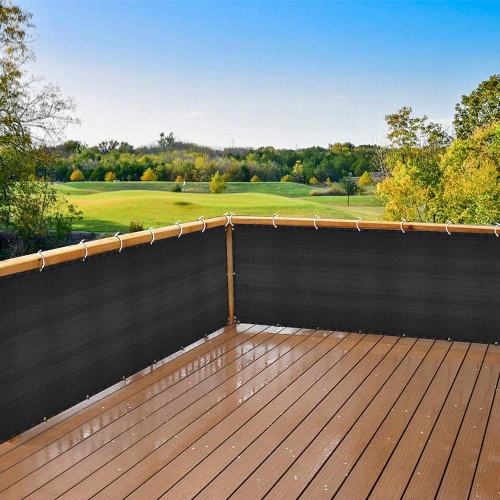 Écran de confidentialité pour balcon, pare-vent pour terrasse de 6 x 50 pi, bâche de jardin pour véranda patio