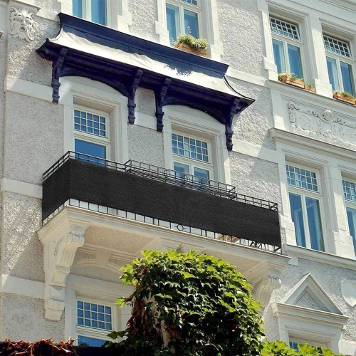 Écran de confidentialité pour balcon, pare-vent pour terrasse de 6 x 50 pi, bâche de jardin pour véranda patio