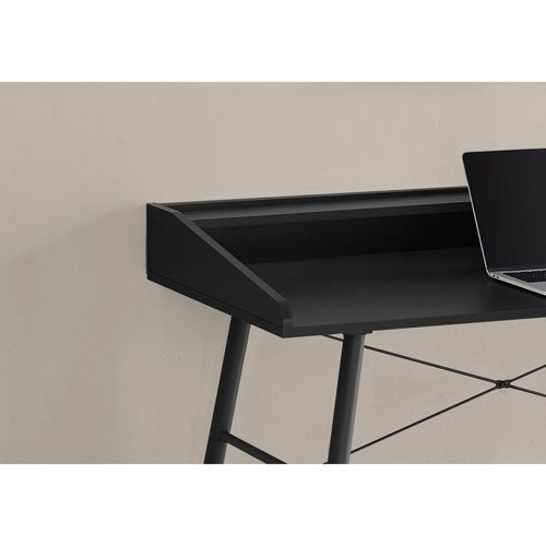 Monarch Tapered-Leg 47.25"W Computer Desk with Hutch - Black