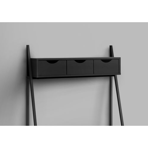 Monarch Ladder 31.5"W Computer Desk with 4 Drawers - Black