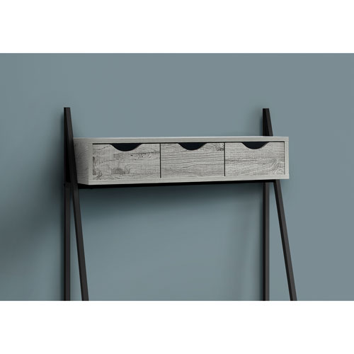 Monarch Ladder 31.5"W Computer Desk with 4 Drawers - Grey/Black