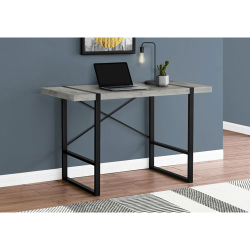 Monarch 49"W Computer Desk - Dark Grey/Black