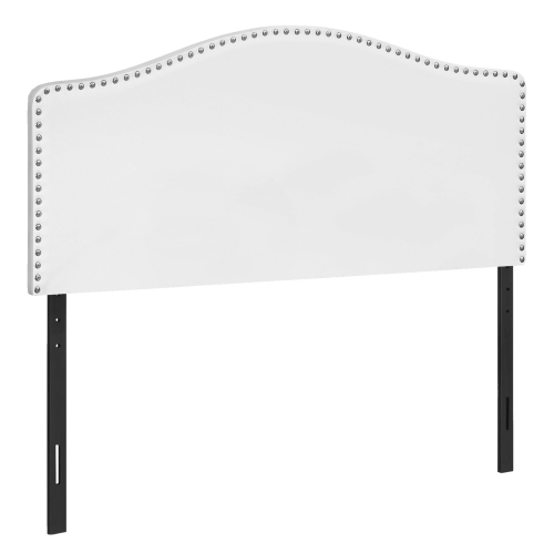 Monarch Specialties I 6012F Bed - Full Size / White Leather-look Headboard Only