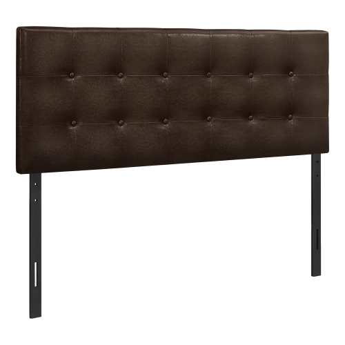 Monarch Specialties I 6000F Bed - Full Size / Brown Leather-look Headboard Only