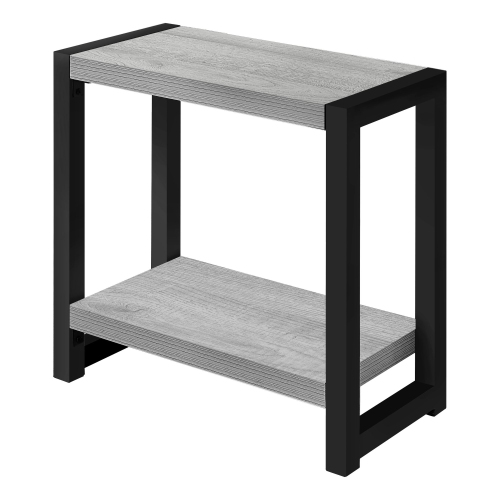 Monarch Specialties I 2082 Accent Table - 22" High / Grey / Black Metal