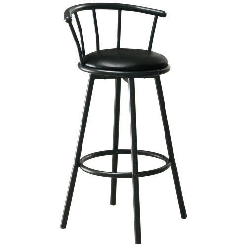 Monarch Specialties I 2398 Barstool - 2pcs / 36" High / Swivel / Black Metal