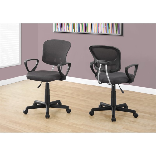 Monarch Specialties I 7262 Office Chair - Grey Mesh, For Kids / Multi Position
