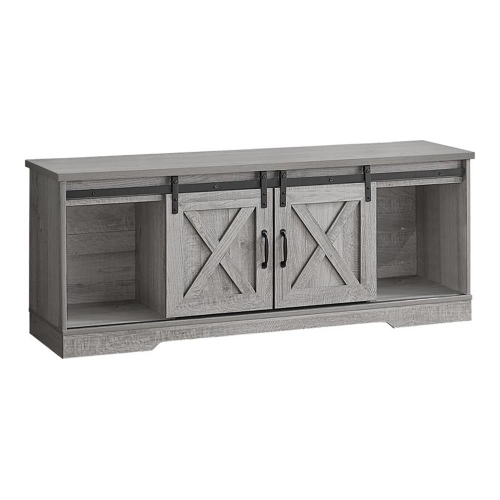 MONARCH  Specialties I 2747 Tv Stand - 60" Long / With 2 Sliding Doors In Grey