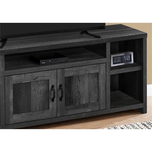 Monarch Specialties I 2743 Tv Stand - 60" Long / Black Reclaimed Wood-look