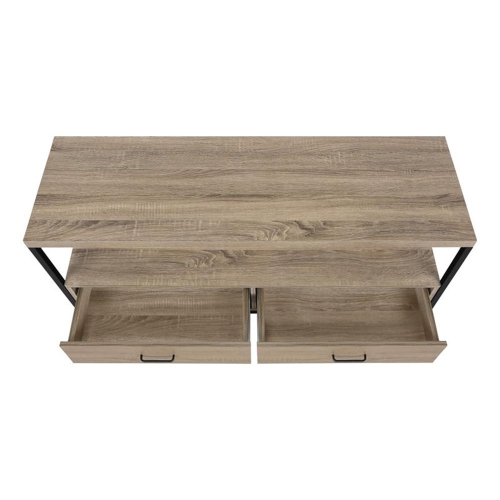 Monarch Specialties I 2872 Meuble Tv - 48" de Long / Taupe Foncé/ Métal Noir