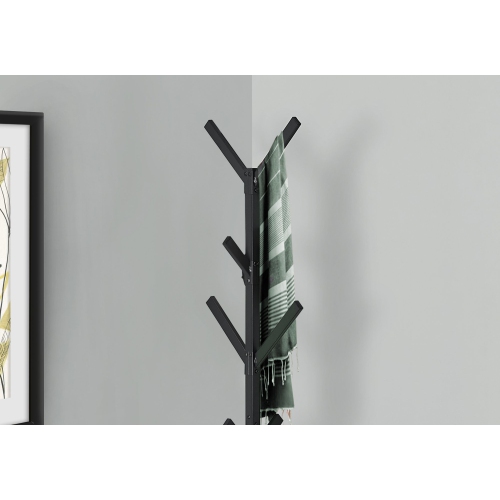 Monarch Specialties I 2057 Coat Rack - 70" High / Black Metal