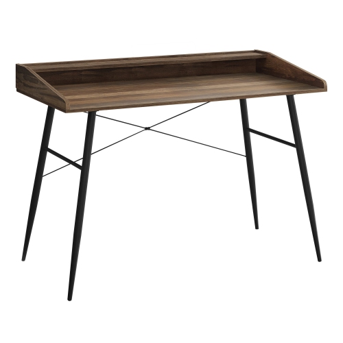 Monarch Specialties I 7538 Computer Desk - 48" Long / Brown Reclaimed Wood / Black Metal