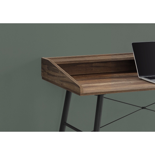 Monarch Specialties I 7538 Computer Desk - 48" Long / Brown Reclaimed Wood / Black Metal