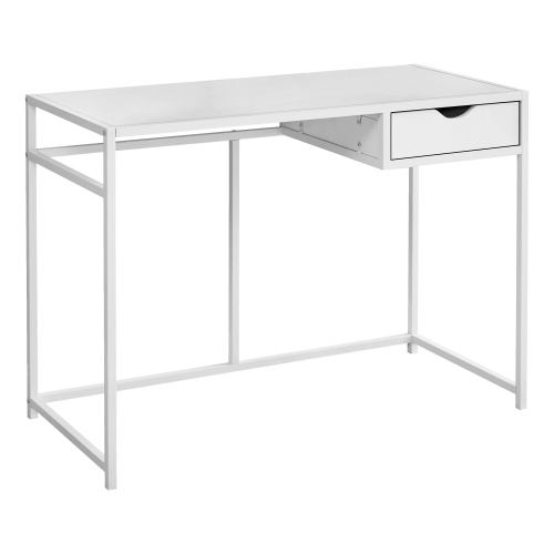 Monarch Specialties I 7570 Computer Desk - 42" Long / White / White Metal