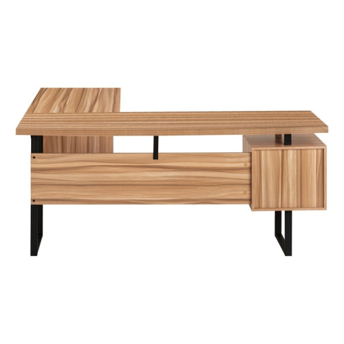 Monarch Specialties I 7612 Computer Desk - 70" Long / Reclaimed Wood / Black Metal / L/r