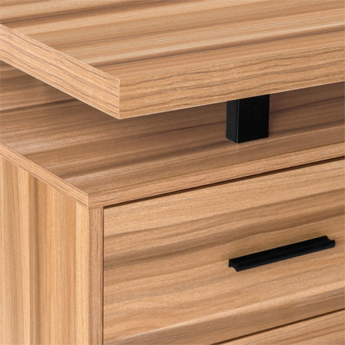 Monarch Specialties I 7612 Computer Desk - 70" Long / Reclaimed Wood / Black Metal / L/r