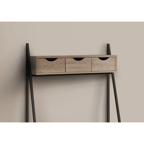 Monarch Specialties I 7332 Computer Desk - 32" Long / Dark Taupe / Black Metal