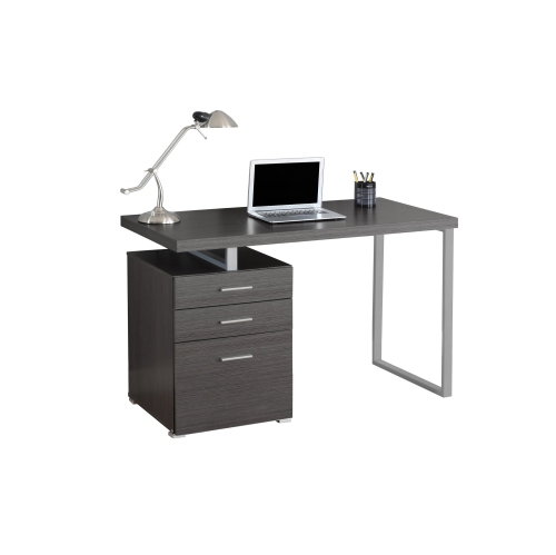 Monarch Specialties I 7426 Computer Desk - 48" Long / Grey Left Or Right Facing