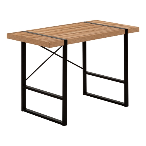 Monarch Specialties I 7657 Computer Desk - 48" Long / Light Reclaimed Wood / Black Metal