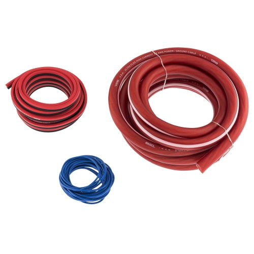 DS18 AMPKIT0 1/0 Gauge CCA Amplifier Wiring Kit with RCA Cables