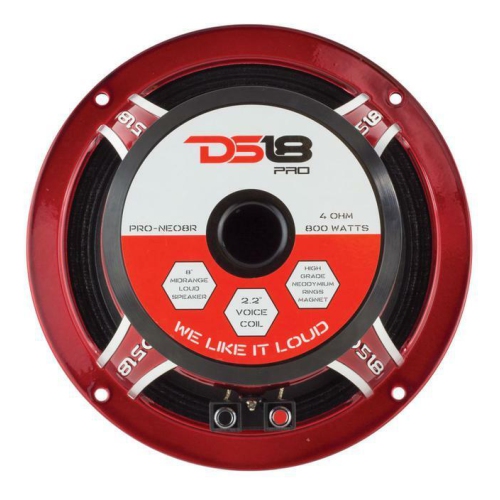 DS18 PRO-NEO8R 800W Max 4-ohm 8" Midrange Loudspeaker - Sold Individually