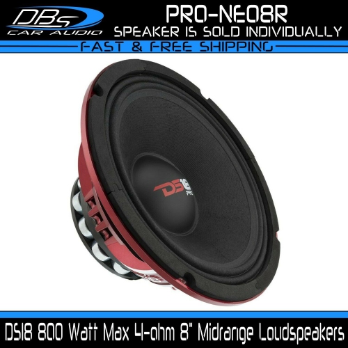 DS18 PRO-NEO8R 800W Max 4-ohm 8" Midrange Loudspeaker - Sold Individually