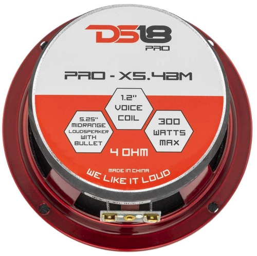 DS18 PRO-X5.4BM 5.25" Midrange Speaker 4-ohm, 300 Watt - Sold Individually