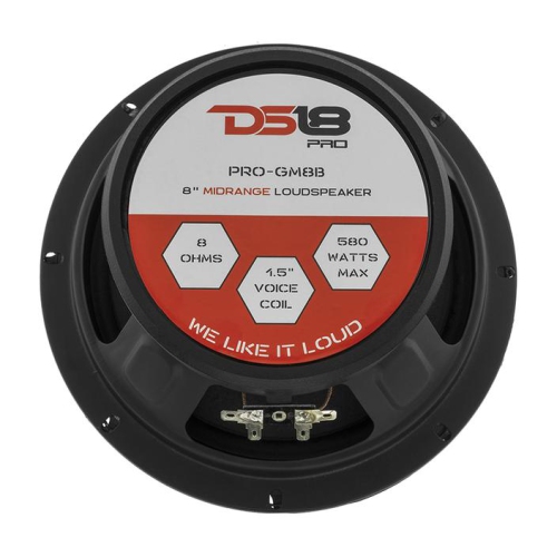 Haut-parleur milieu de gamme DS18 PRO-GM8B 8 po 8 ohms, 580 W - vendu séparément