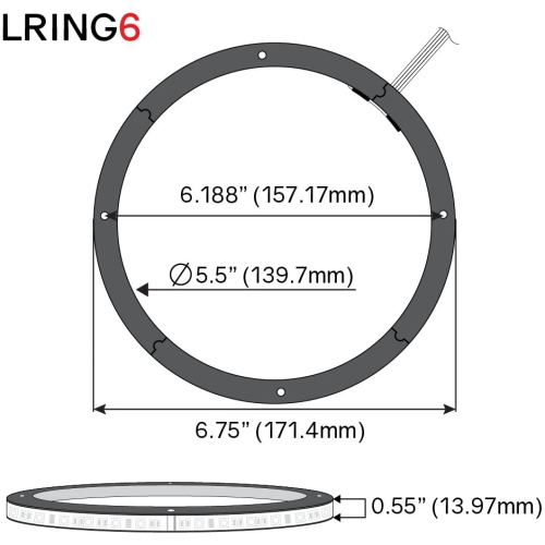 DS18 LRING6 6" Waterproof RGB LED Speaker Ring - Sold Individually
