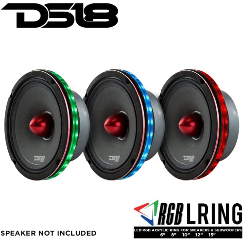 DS18 LRING6 6" Waterproof RGB LED Speaker Ring - Sold Individually