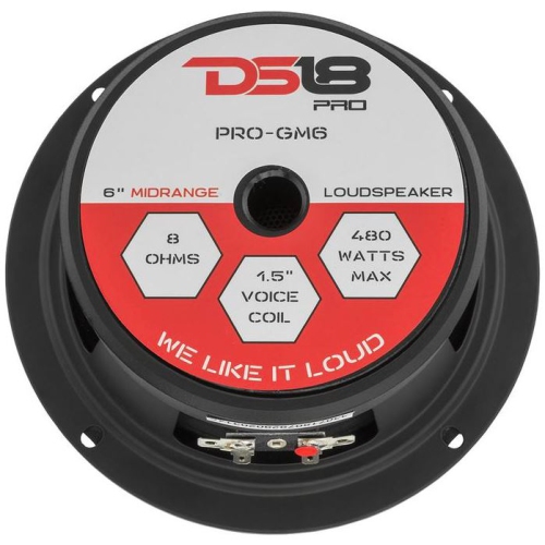 DS18 PRO-GM6 6.5" Midrange Speaker 8-ohm, 480 Watt - Sold Individually
